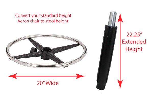 Convert Aeron chair to stool height